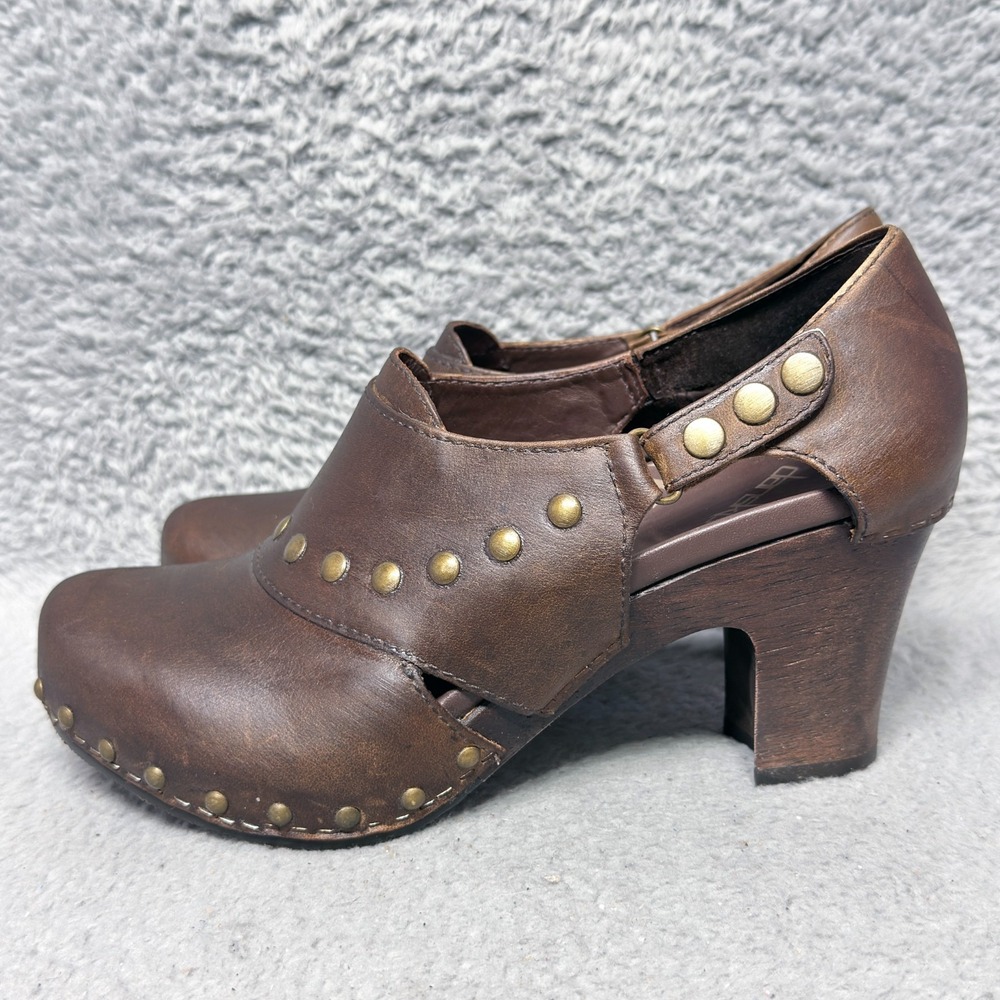 Dansko Ryder Womens Size 39 US 8.5-9 Clogs Heels Shoes Brown Leather Studded - Picture 3 of 9